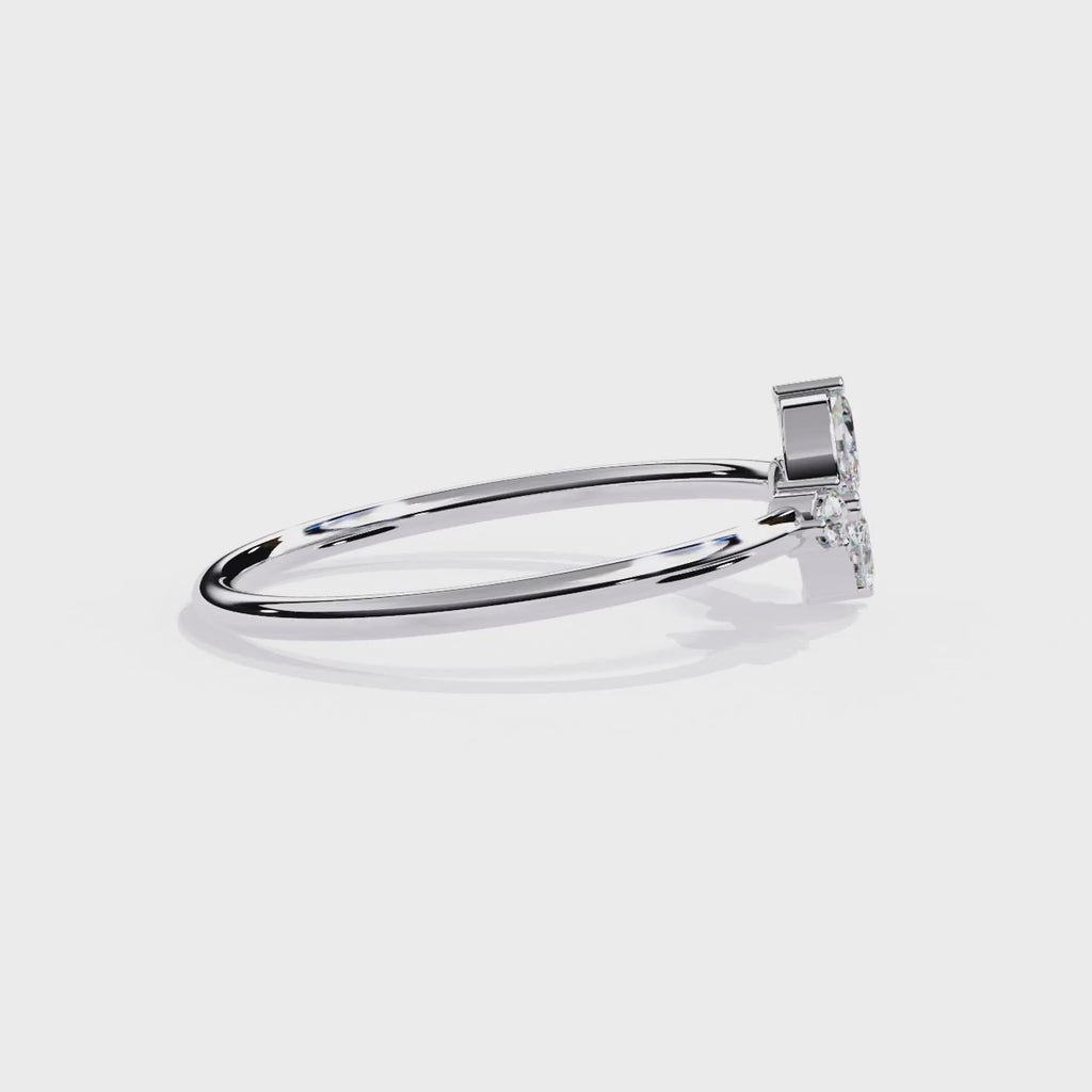 Marquise & Round Lab Diamond Ring