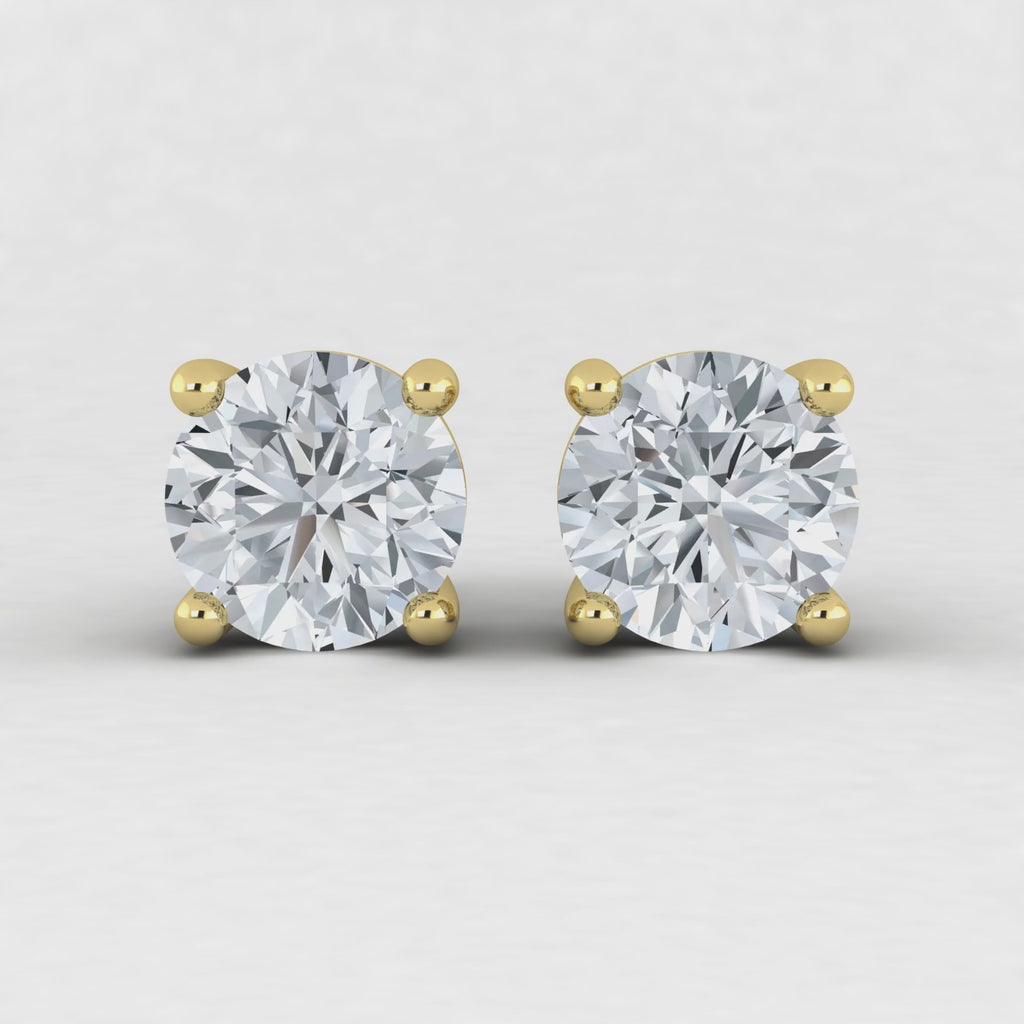 IGI Lab-Grown Diamond Stud Earrings (4ct & 5ct) Screw Back
