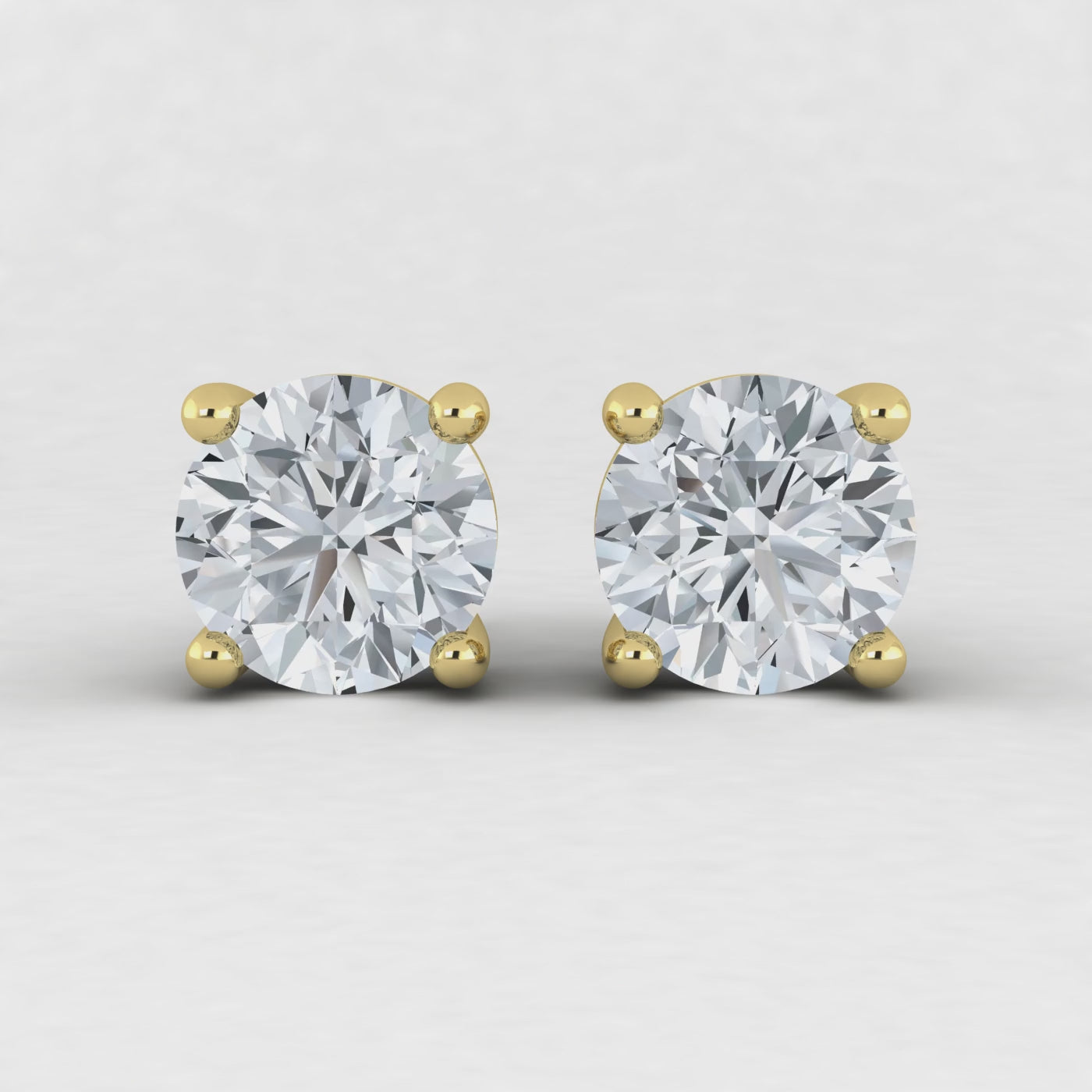 IGI Lab-Grown Diamond Stud Earrings (4ct & 5ct) Screw Back