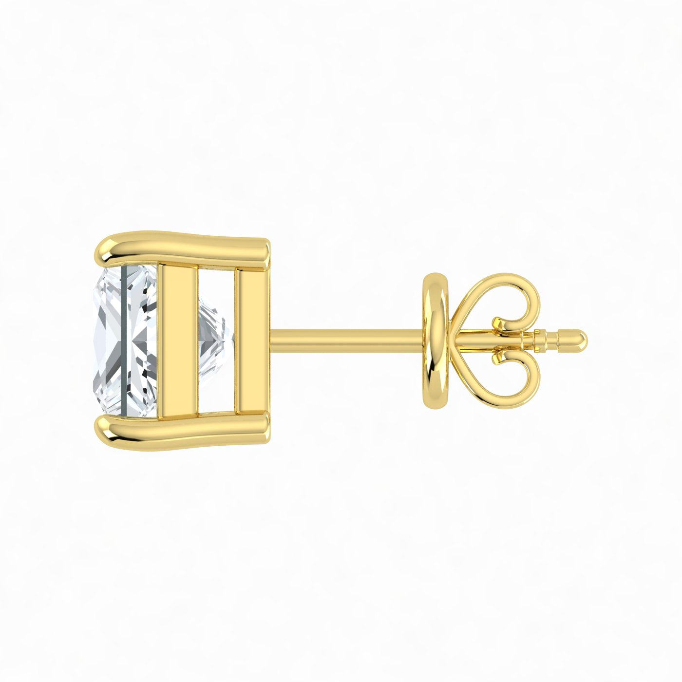 IGI Lab Grown Diamond Princess Solitaire Earrings (0.50ct-2.50ct)