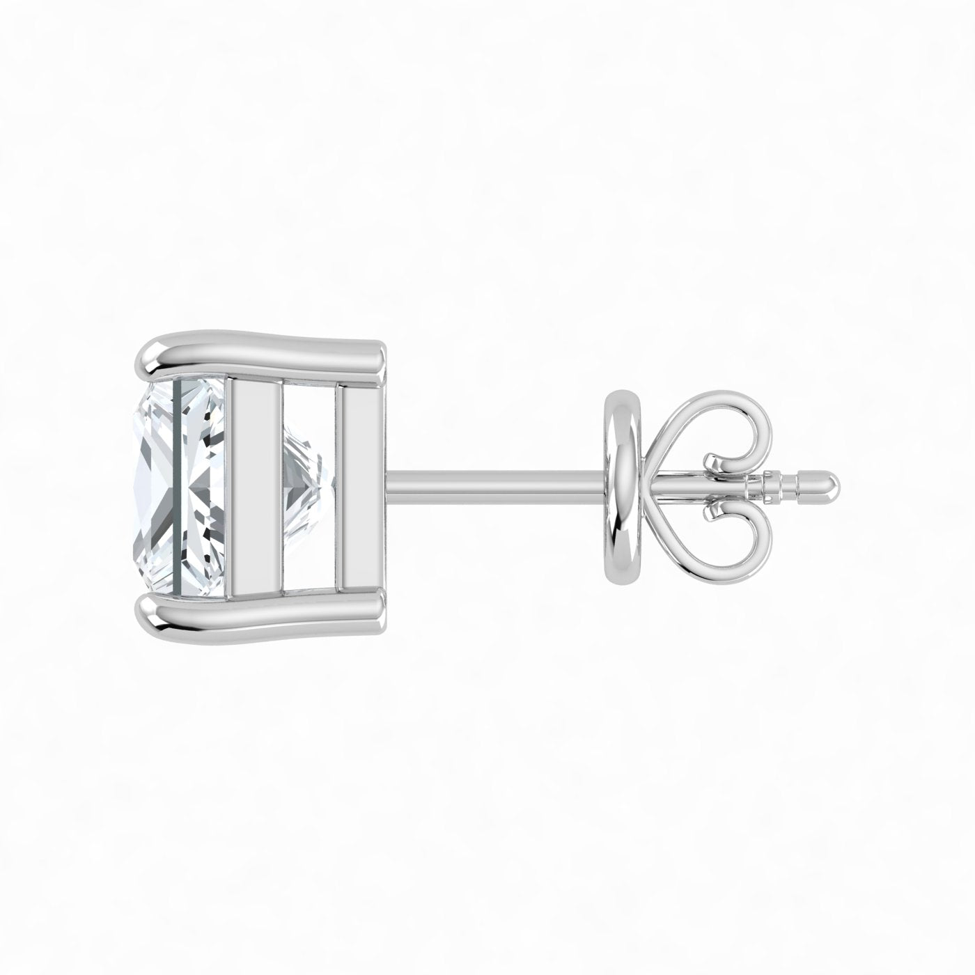 IGI Lab Grown Diamond Princess Solitaire Earrings (0.50ct-2.50ct)