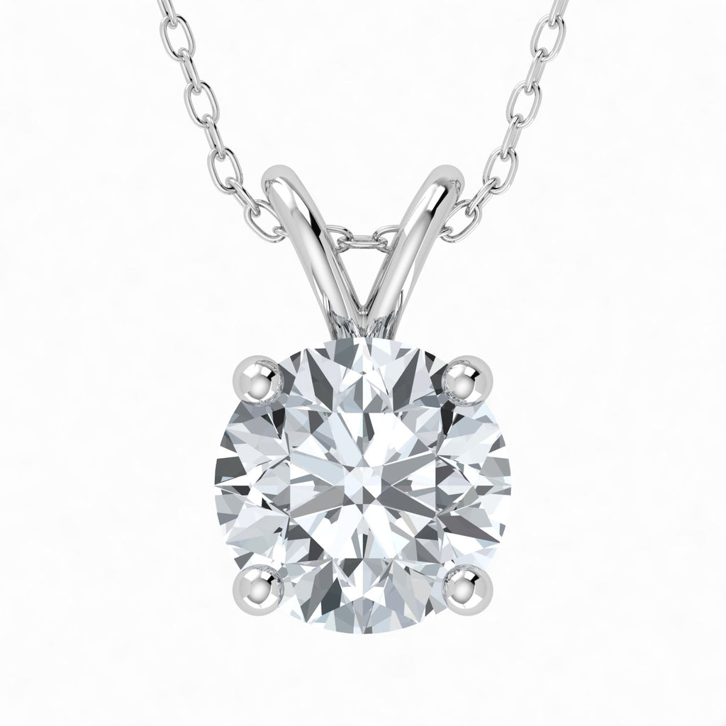 Colgante solitario de diamante cultivado en laboratorio de 1,00 ct