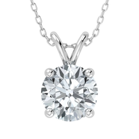 Diamond necklace on a white background