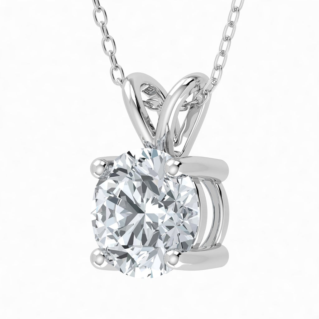 Colgante solitario de diamante cultivado en laboratorio de 1,00 ct