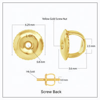Earring Screw Backs and Push Backs Pair