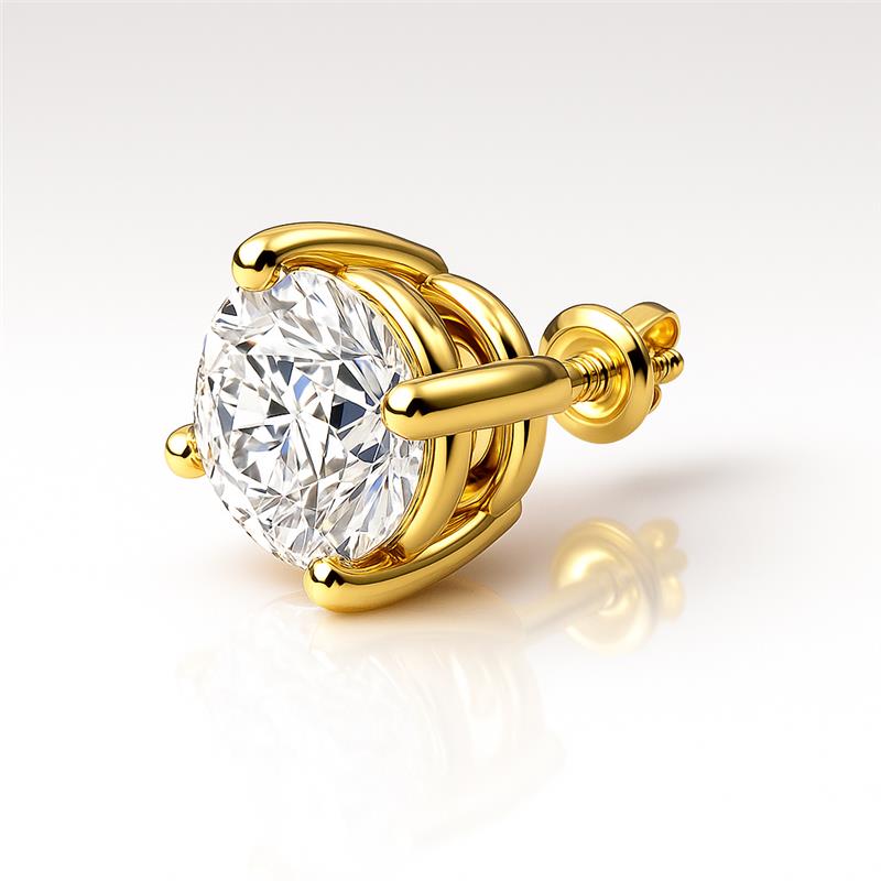 Single Stud Lab Grown Diamond Earring (1.50-2.00 CT)
