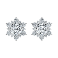 Lab Grown Diamond Snow Flake Earrings (0.75ct-1ct)