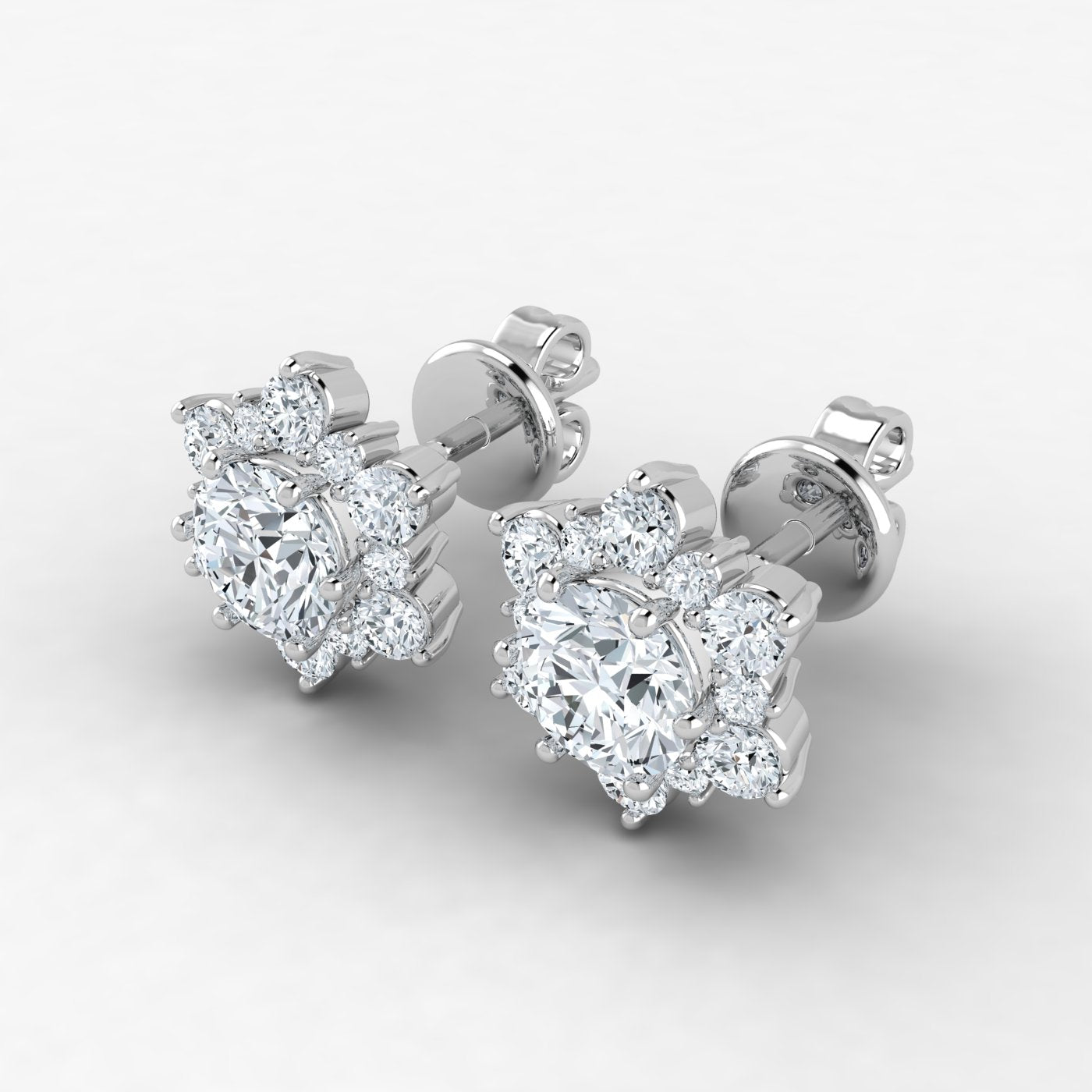 Lab Grown Diamond Snow Flake Earrings (0.75ct-1ct)