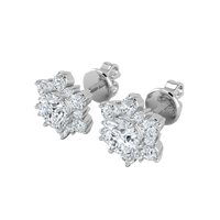Lab Grown Diamond Snow Flake Earrings (0.75ct-1ct)