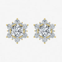 Lab Grown Diamond Snow Flake Earrings (0.75ct-1ct)