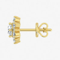 Lab Grown Diamond Snow Flake Earrings (0.75ct-1ct)