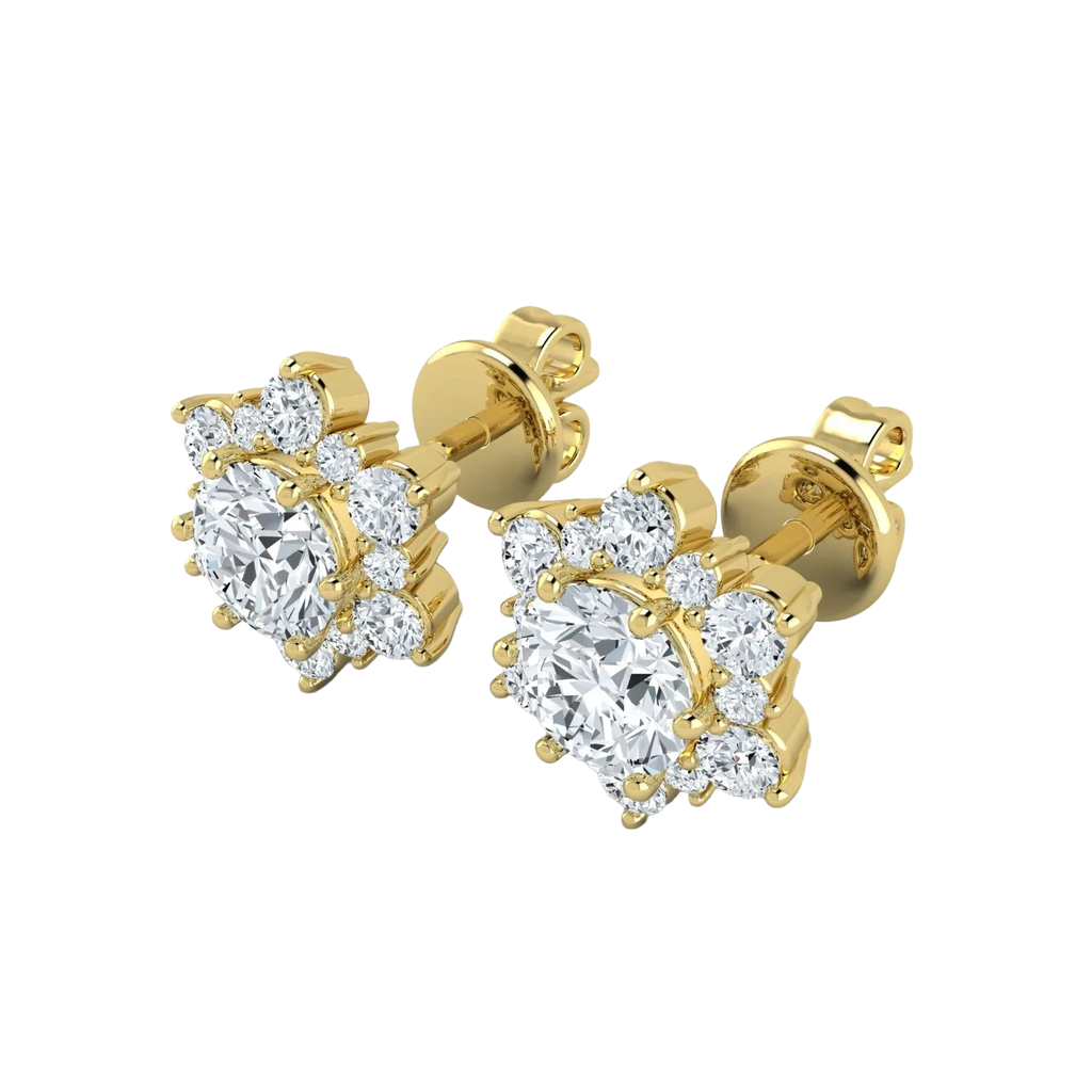 Lab Grown Diamond Snow Flake Earrings (0.75ct-1ct)
