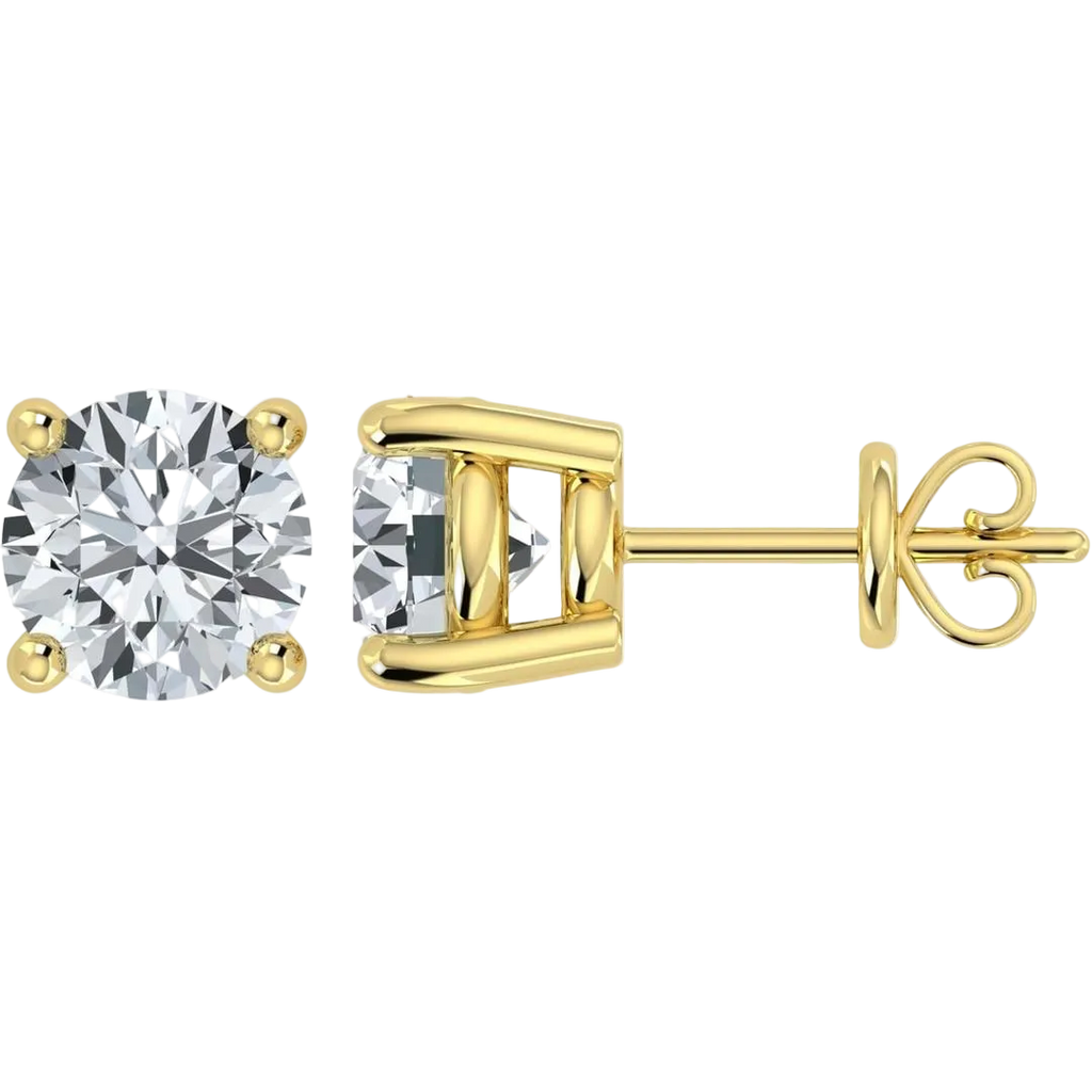 0.5-10.00 Carat IGI Certified Lab Grown Round Cut Diamond Studs Earrings