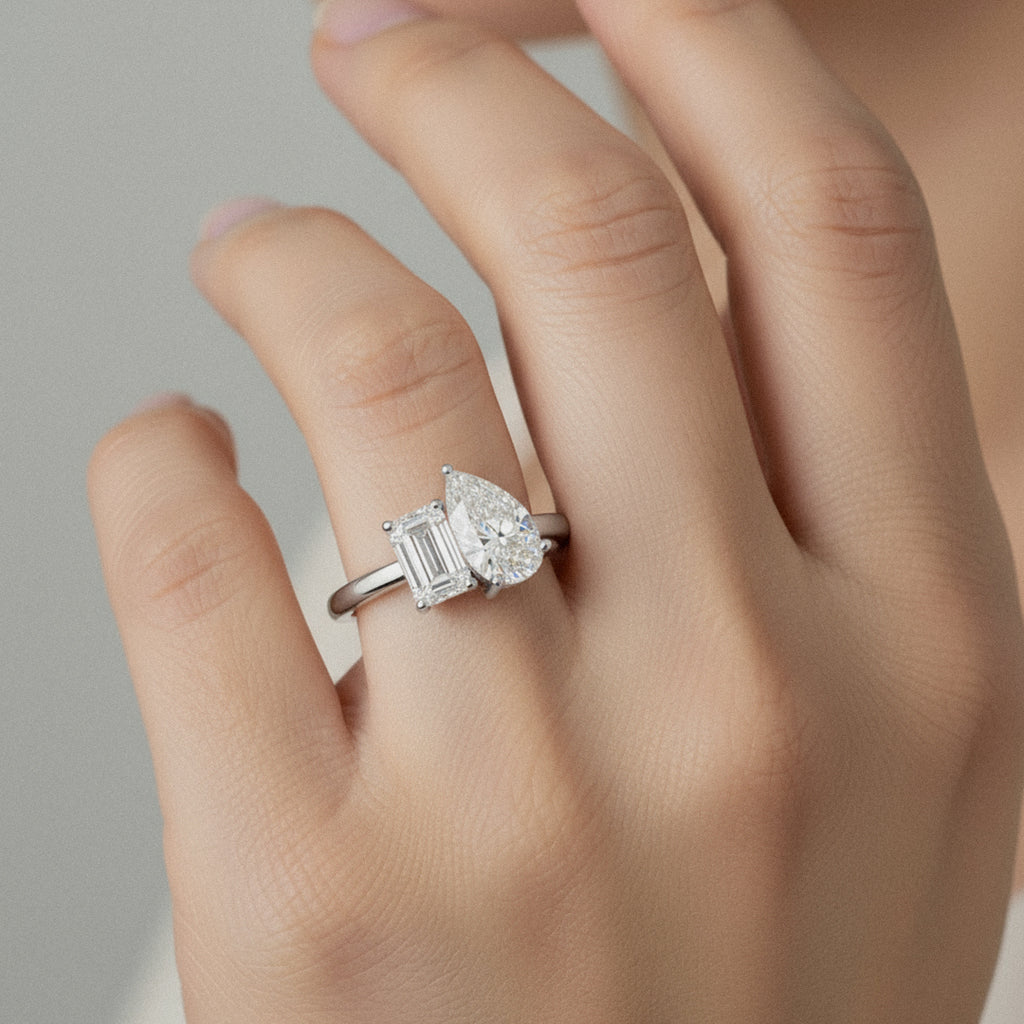 IGI Toi et Moi 2 Carat Lab Grown Diamond Ring