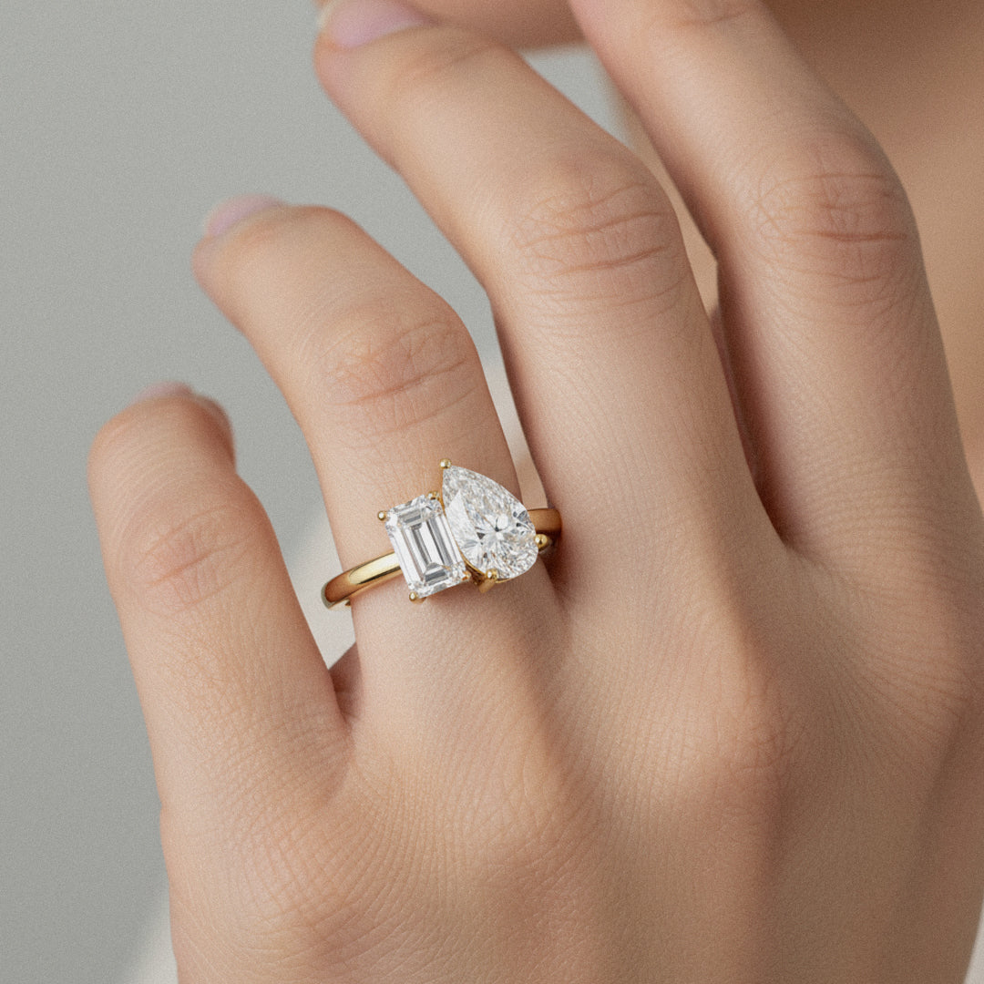 IGI Toi et Moi 2 Carat Lab Grown Diamond Ring