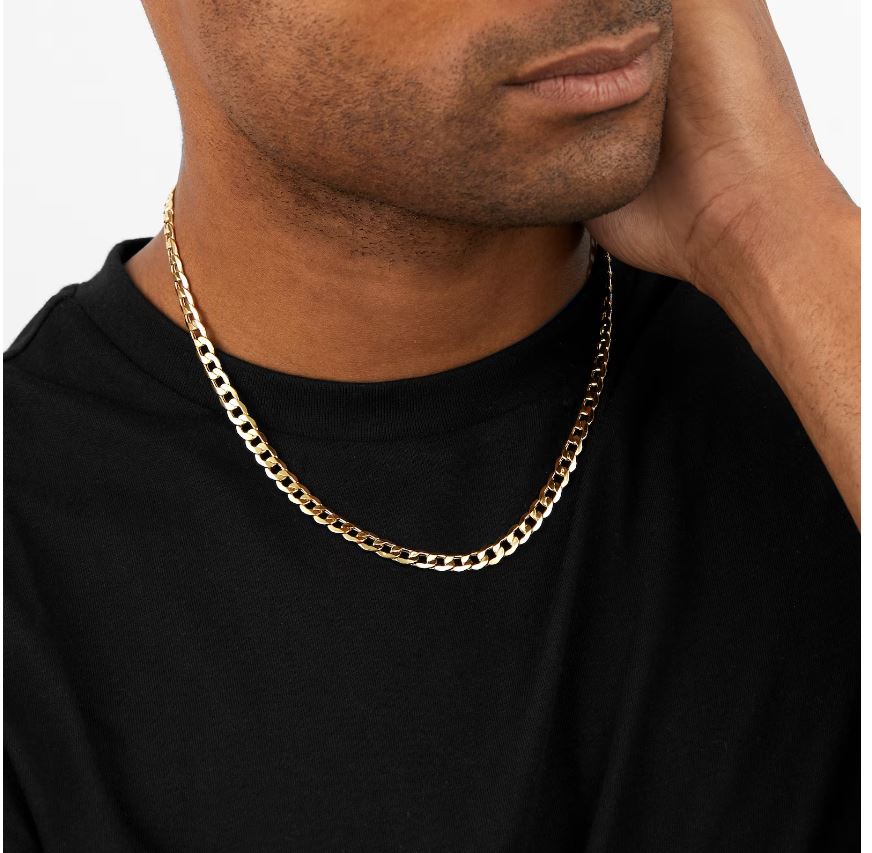 Italian 14k Real Yellow Gold  2mm Curb Chain Necklace (18"-30") Inches