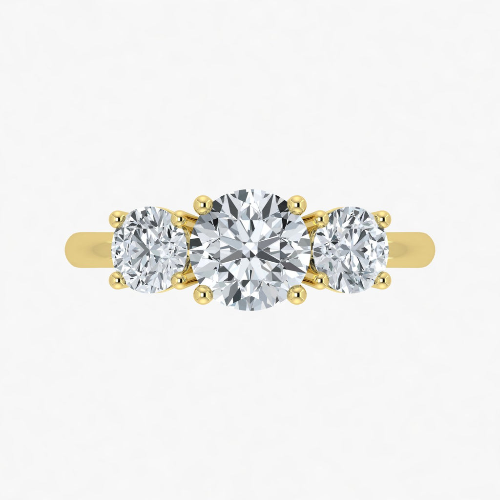 IGI 1.00ct Lab Grown Diamond Trilogy Ring