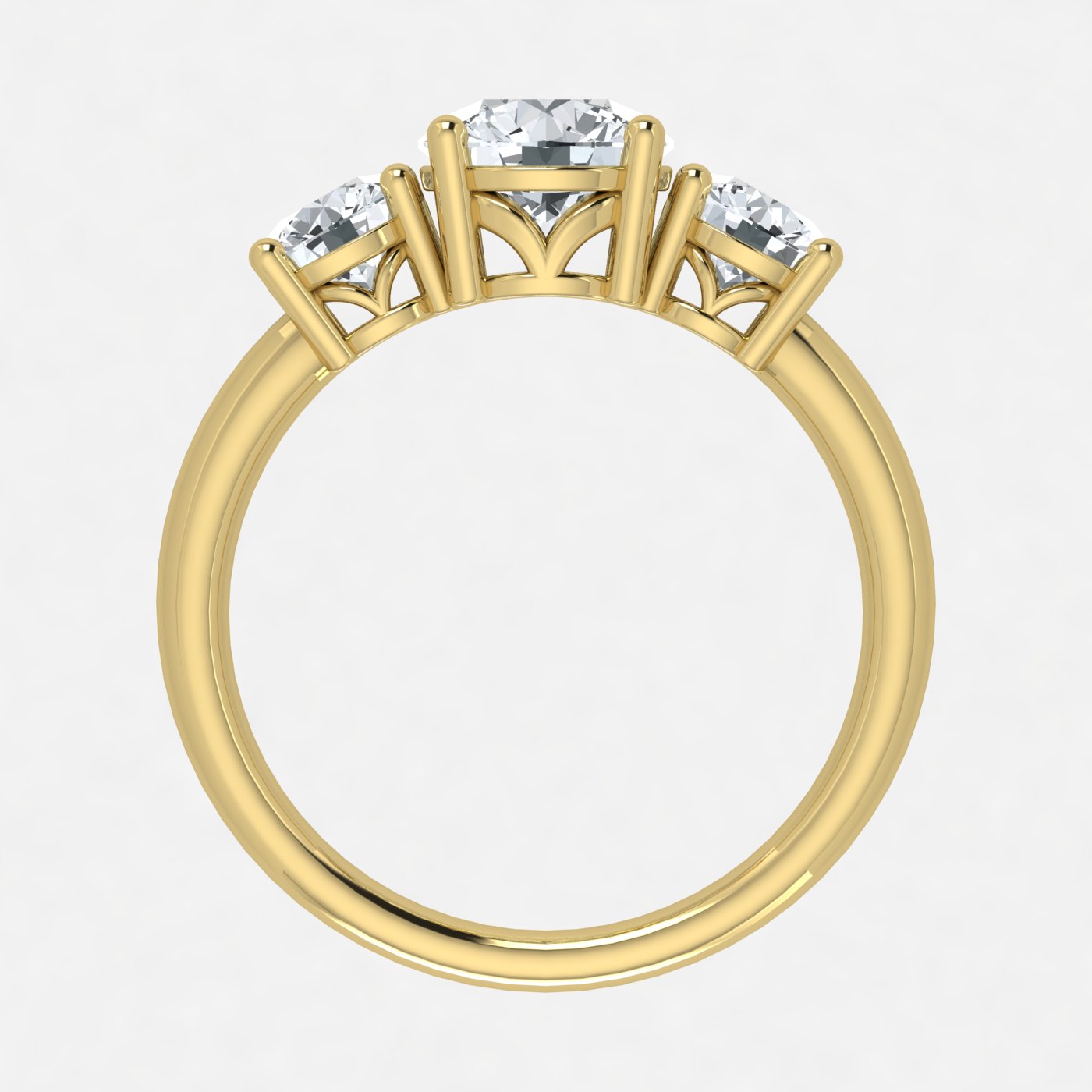 IGI 1.00ct Lab Grown Diamond Trilogy Ring