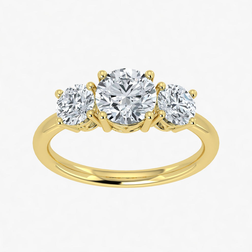 IGI 1.00ct Lab Grown Diamond Trilogy Ring