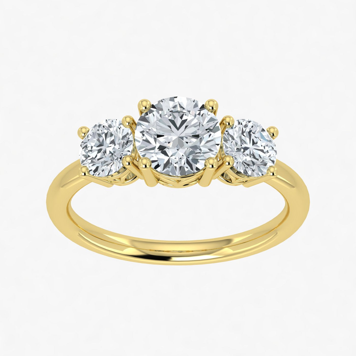 IGI 1.00ct Lab Grown Diamond Trilogy Ring