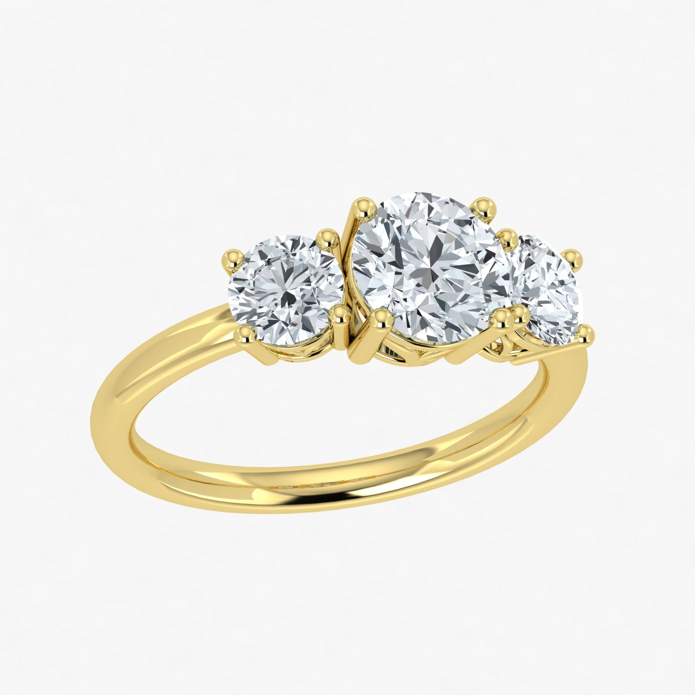 IGI 1.00ct Lab Grown Diamond Trilogy Ring