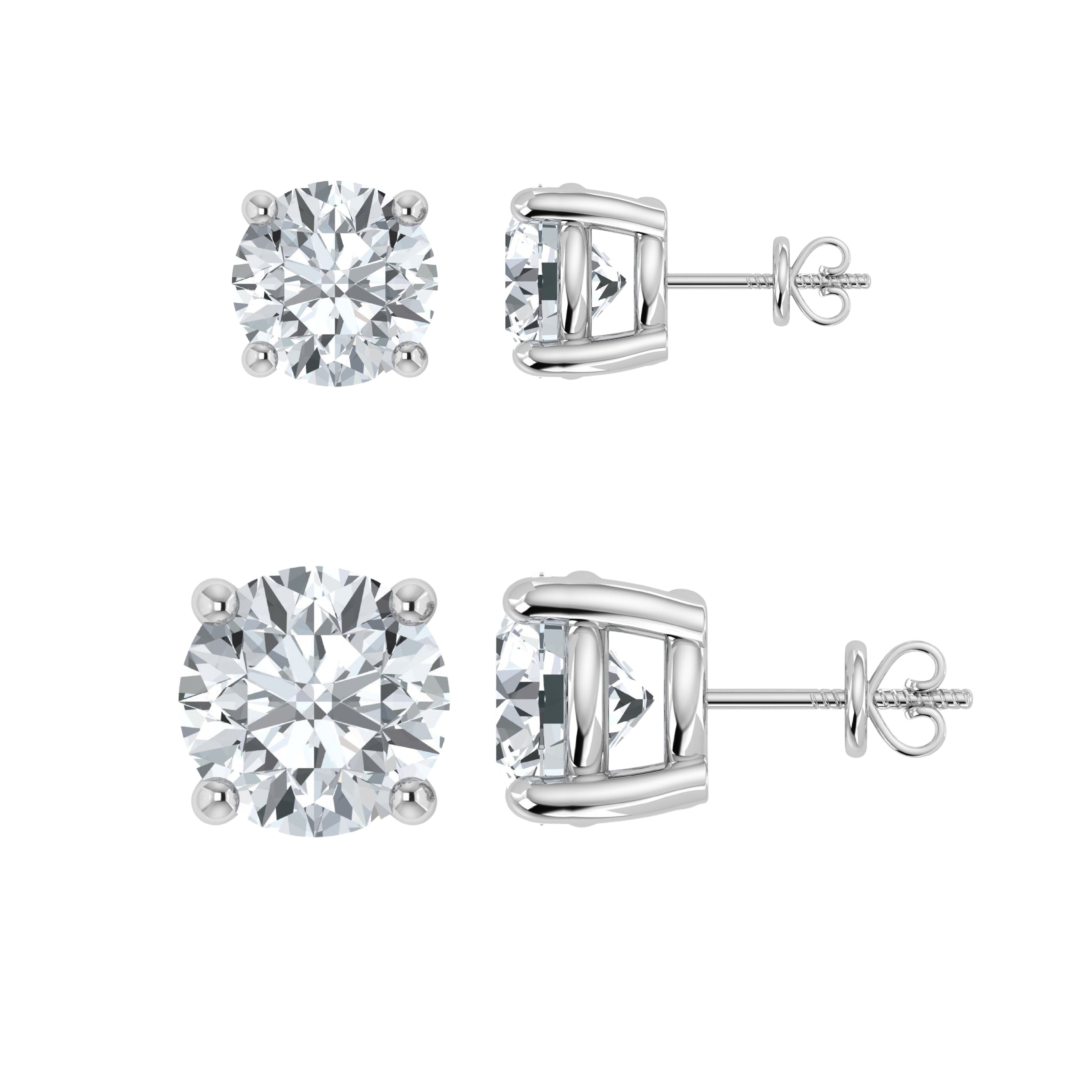 Lab Grown Diamond Stud Earring (Pack of 2 Pairs)