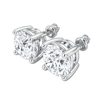 IGI Lab Grown Diamond 950 Platinum Studs Earring (1ct-3ct)