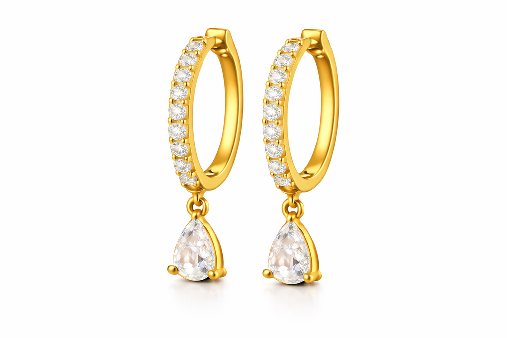 Lab Grown Diamond Drop Earrings in 14K Gold – IGI Certified
