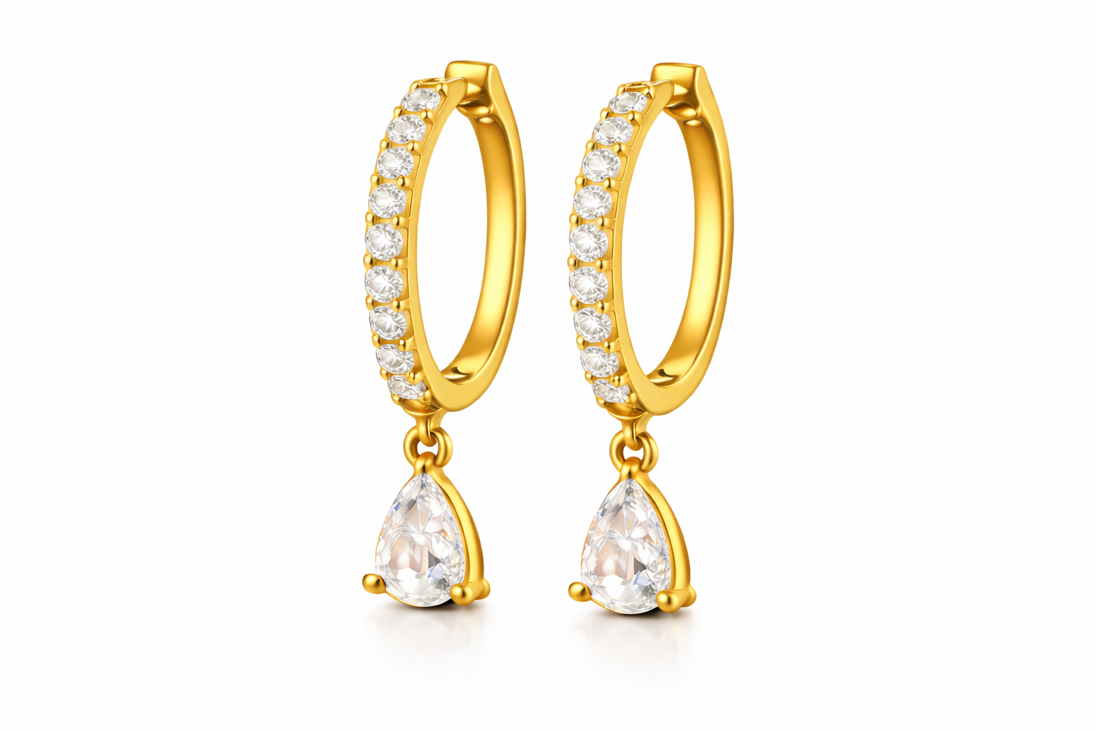 Lab Grown Diamond Drop Earrings in 14K Gold – IGI Certified