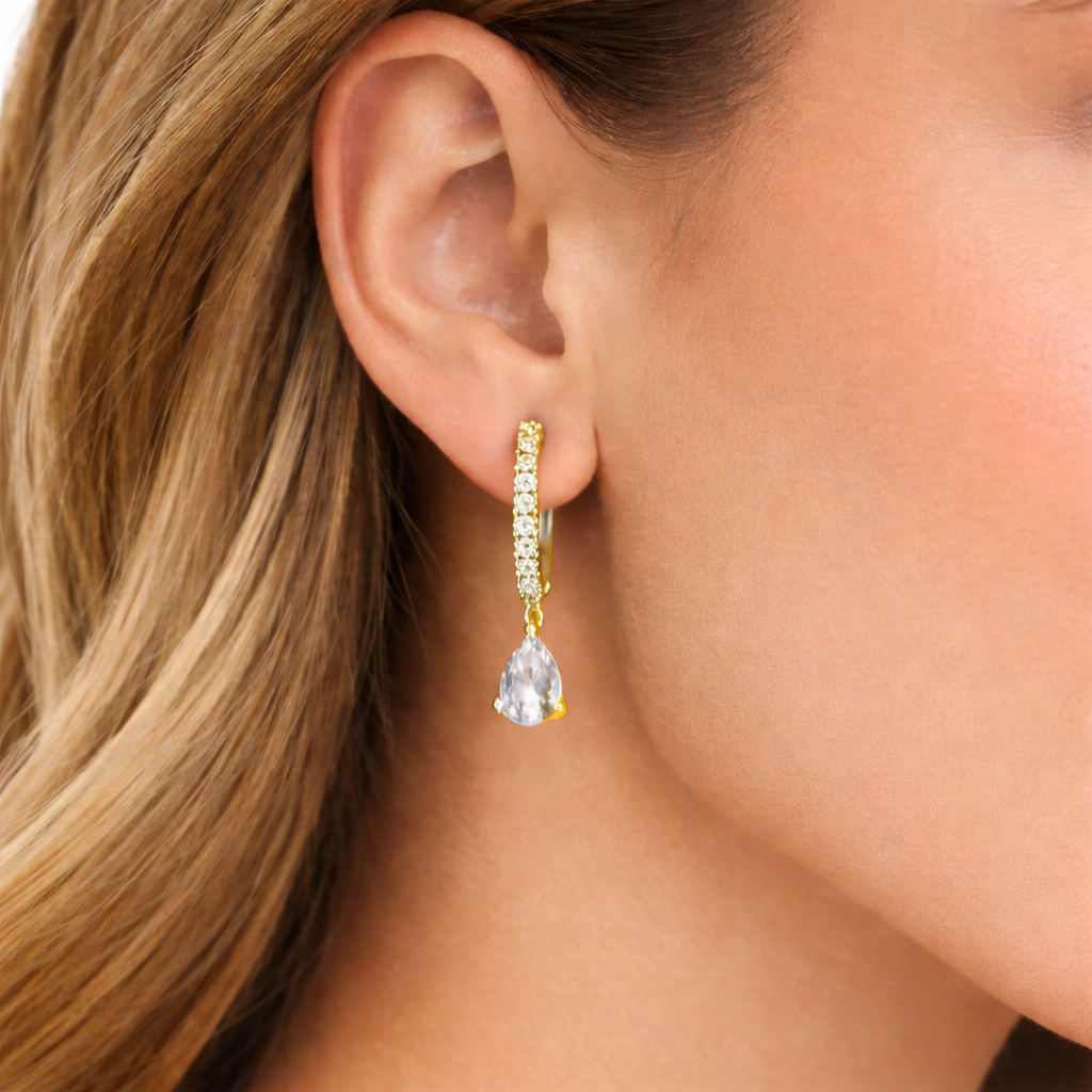 Lab Grown Diamond Drop Earrings in 14K Gold – IGI Certified