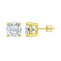Pendiente de botón con diamantes cultivados en laboratorio de 1,00 ct